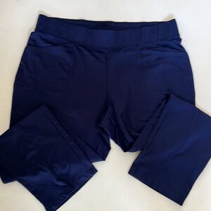 D& Co Active Blue Wide Waist Yoga Pants With Pockets